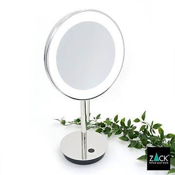 ZACK 40141 ALONA ドイツZACK社製モダンデザインのLED メイクアップミラー(X5倍) 鏡面仕上げ