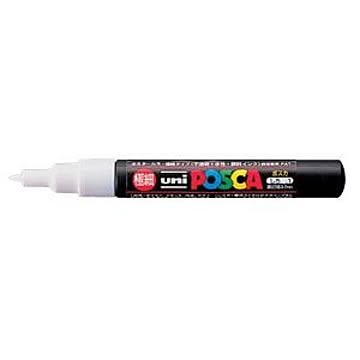 （まとめ） 三菱鉛筆 ユニ ポスカ 極細（0.7mm） PC-1M.1 白 1本入 【×10セット】