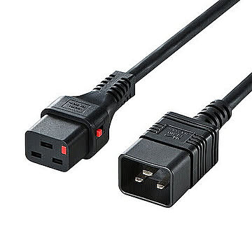 サンワサプライ 抜け防止ロック電源コード APW15-C20C19LK02 管理No. 4969887838730