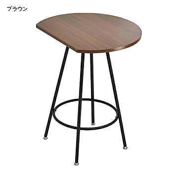 カフェテーブル 組立式 Nid NIDT0248 幅600x奥行505x高さ720mm B.Bファニシング