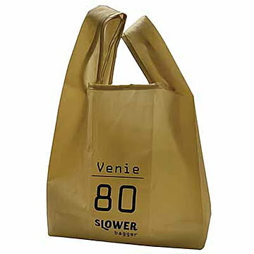 SLOWER スロウワー SHOPPER BAG Venie (L) ショッパーバッグ「ビーニー (L)」 エコバッグ マイバッグ マチ17cm コンビニ弁当サイズ カラビナ付き コンパクト収納