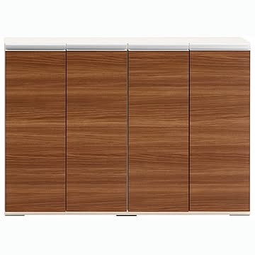 フナモコ 薄型リビング収納 LBD-120 リアルウォールナット 幅120.2×高さ84cm