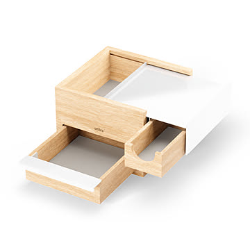 Umbra アンブラ STOWIT MINI ミニ ストウイット ジュエリーボックス 収納 アクセサリーボックス トレイ ケース コンパクト コスメ 小物入れ 木目