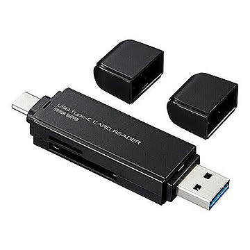 サンワサプライ TYPE-Cコンパクトカードリーダー ADR-3TCMS6BK 管理No. 4969887539682