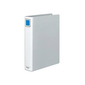 （まとめ）チューブファイル＜エコ＞ 片開き A4タテ 50mmとじ シルバー 10冊