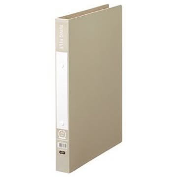 （まとめ） TANOSEE リングファイル（再生PP表紙） A4タテ 2穴 200枚収容 背幅30mm グレー 1冊 【×20セット】