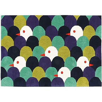 moritori ラグマット 140×200cm ブルー ホットカーペット対応