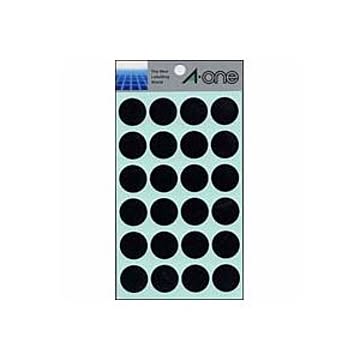 （まとめ） エーワン カラーラベル 丸型20mm径 07049 黒 1P14シート（336片）入 【×10セット】