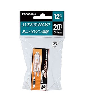 まとめパナソニック ミニハロゲン電球 12V用 20W形 G4口金 クリア 業務用パック J12V20WAS 1パック10個×3セット