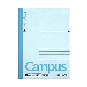 (まとめ) コクヨ キャンパスノート(細横罫) B7 C罫 36枚 ノ-231CN 1冊  【×100セット】