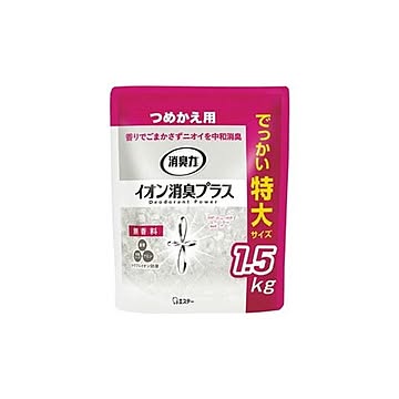 （まとめ）エステー 消臭力クリアビーズ 詰め替え 無香料 1.5kg【×10セット】