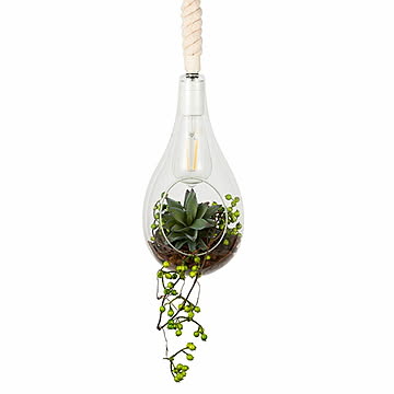 BOTANIC HANGING LIGHT with FAKEGREEN M ボタニックハンギングライト ウィズ フェイクグリーン (M) APE-021FG / LED付 ペンダントランプ 天井照明