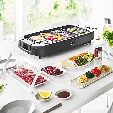 山崎実業 下が使える電気プレートラック タワー tower