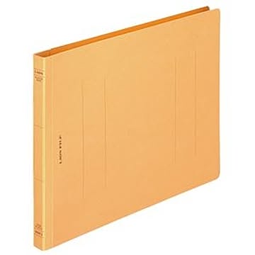 (まとめ) ライオン事務器 フラットファイル（環境） 樹脂押え具 B5ヨコ 150枚収容 背幅18mm 黄 A-527KB5E 1セット（10冊） 【×5セット】