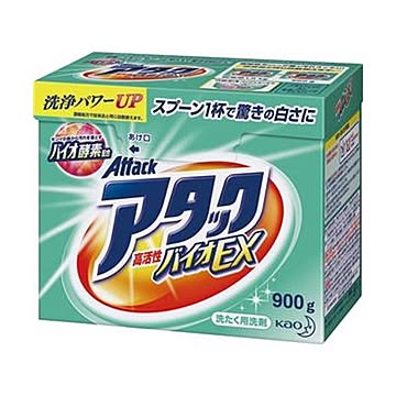 （まとめ）花王 アタック高活性バイオEX 本体900g 1セット（8個）【×3セット】