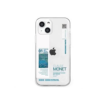 dparks ソフトクリアケース for iPhone 13 モネ DS21156i13