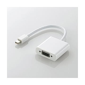 まとめエレコム MiniDisplayPort-VGA変換アダプタ AD-MDPVGAWH 1個×2セット