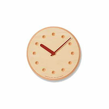 Lemnos レムノス DESIGN OBJECTS Paper-Wood CLOCK dot ペーパーウッドクロック ドット DRL19-07 掛け時計 デザイン時計