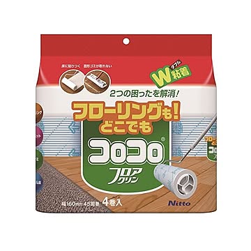 （まとめ）ニトムズ コロコロフロアクリンスペアテープ 幅160mm×45周巻 C4354 1パック（4巻）【×5セット】