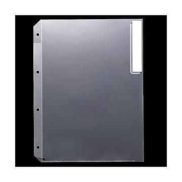 （まとめ） G-Aim クリアホルダー 見出し付 A4タテ 4穴 クリア YG-40-M 1パック（10枚） 【×5セット】