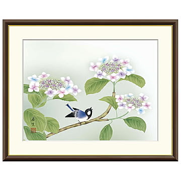 額絵 紫陽花 西尾香悦 61x49.5cm 三幸