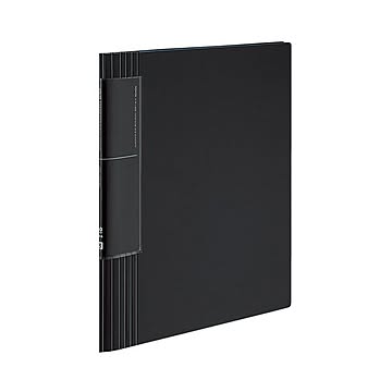 コクヨ クリヤーブックノビータウェーブカットポケット・固定式A4タテ 60ポケット 背幅12〜60mm 黒 ラ-TN585D 1セット10冊