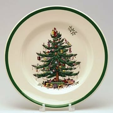 スポード　クリスマスツリー　プレート27cm　XT0100-X　イギリス　洋食器　陶器