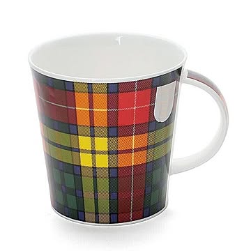 ダヌーン マグ CAIRNGORM タータンチェック グリーン×レッド TARTAN BUCHANAN Dunoon Mug