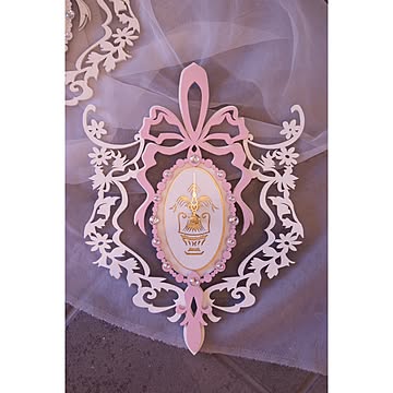 むにゅむにゅ ムニュムニュ リボン 掛時計 エレガント 