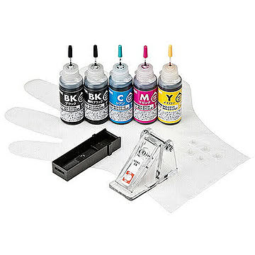 サンワサプライ 詰め替えインクBCI-370PGBK・371BK・C・M・Y用 INK-C370S30S5 管理No. 4969887893135