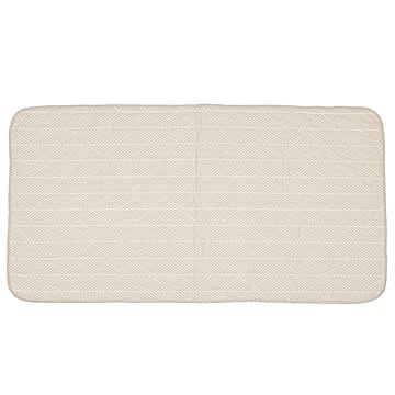 インド綿 敷パッド/寝具 【105×205cm ホワイト】 綿100％ 洗える 吸湿発乾性 オールシーズン 『クラック』 〔ベッドルーム〕【代引不可】