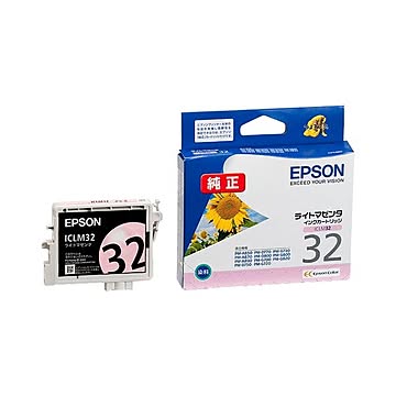 （まとめ） エプソン EPSON インクカートリッジ ライトマゼンタ ICLM32 1個 【×4セット】