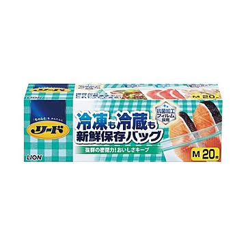 （まとめ） ライオン リード冷凍も冷蔵も新鮮保存バッグ M 20枚×10セット