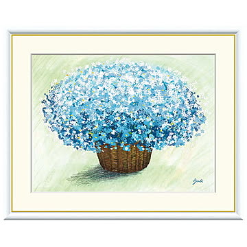 額絵 爽やかなブルーのブーケ 洋美 42x34cm 三幸