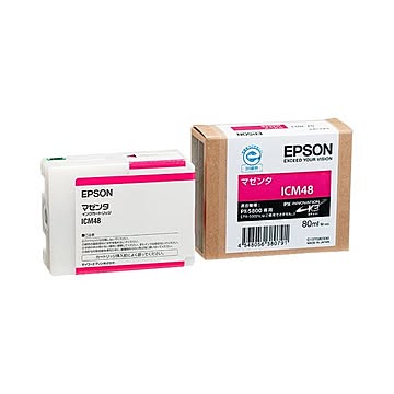 （まとめ） エプソン EPSON PX-P／K3インクカートリッジ マゼンタ 80ml ICM48 1個 【×6セット】
