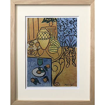 【bicosya/美工社】Henri Matisse/アンリ・マティス　アートフレーム  Interior in Yellow and Blue 1946