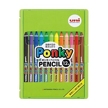 まとめ 三菱鉛筆 色鉛筆 800ポンキーペンシル 12色各色1本 K800PK12CLT 1パック  ×10セット