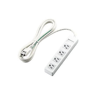 エレコム 3ピンプラグ対応タップ(マグネット付) T-T1B-3425WH 管理No. 4953103457317