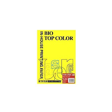 （まとめ） 伊東屋 バイオトップカラー A4判 50枚入 120g／m2 BT312 カナリーイエロー 【×3セット】