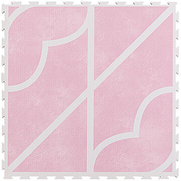 萩原 大判ジョイントマット プレイマット 60cm 36枚セット ピンク 付属サイドパーツ キッズマット 床暖房対応