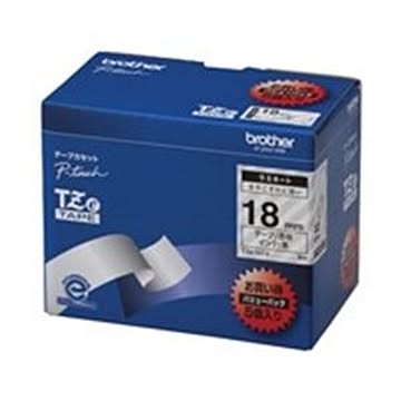 (業務用5セット) brother ブラザー工業 文字テープ/ラベルプリンター用テープ 【幅：18mm】 5個入り TZe-141V 透明に黒文字