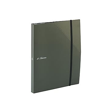 （まとめ） LIHIT LAB スタンドファイル A4判6ポケット タテ型 オリーブ 【×5セット】