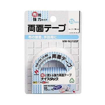 （まとめ） ニチバン ナイスタック(R) 布に使える強力両面テープ NW-NU15SF 1巻入 【×10セット】