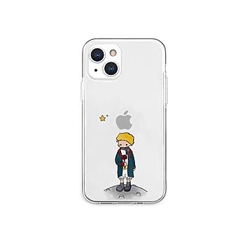AKAN ソフトクリアケース for iPhone 13 リトルプリンスとバラ AK20981i13