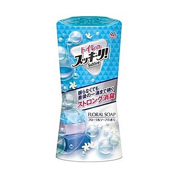 （まとめ）アース製薬 トイレのスッキーリ！フローラルソープ 400ml 1セット（3個）【×10セット】