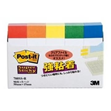 （まとめ）スリーエム 3M ポストイット 700SS-R 強粘着 50mm×15mm 色帯×10セット