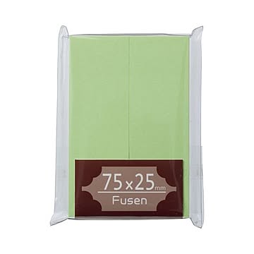 (まとめ) TANOSEE ふせん 75×25mm うぐいす 1パック（2冊）  【×50セット】