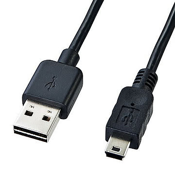 サンワサプライ　両面挿せるミニUSBケーブル(ミニB)　KU-RMB52 管理No. 4969887843055