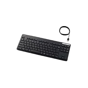 エレコム 有線キーボード/薄型/メンブレン式/抗菌/コンパクトサイズ/ブラック TK-FCM107KBK