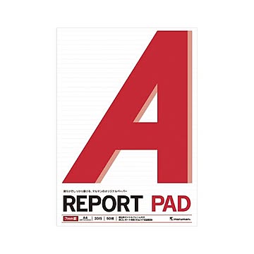 （まとめ） マルマン レポートパッド A4 メモリ入 普通罫（7mm） 【×20セット】